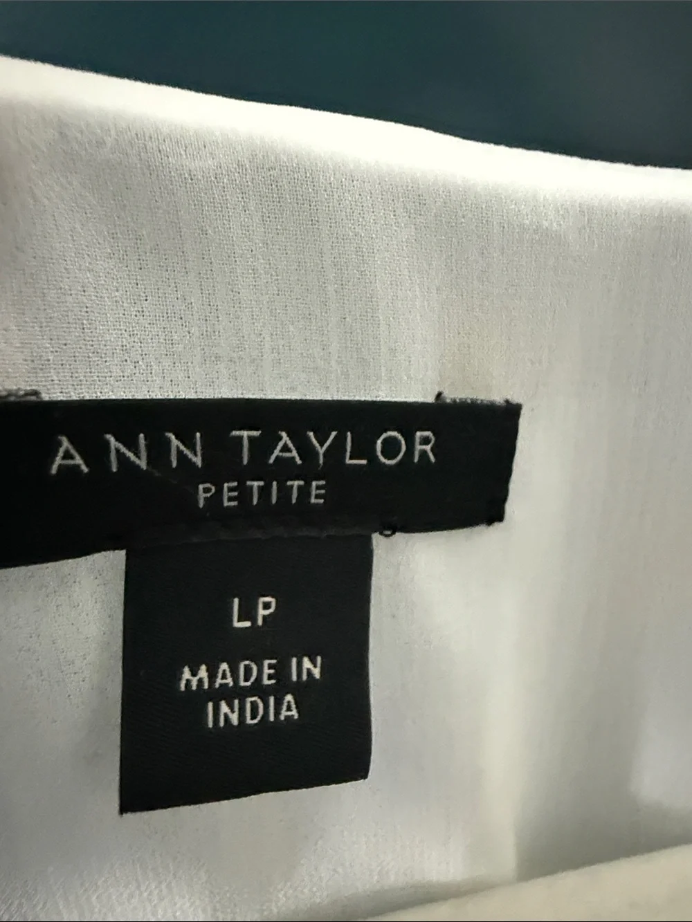 Ann Taylor Cream Blouse with Gold Dot Detail